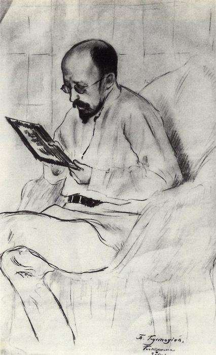 Portrait Of I.a. Ryazanovsky — Boris Mikhailovich Kustodiev
