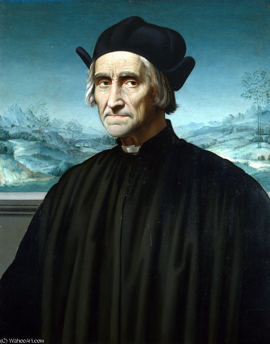 Portrait Of Girolamo Benivieni — Michele Di Ridolfo Del Ghirlandaio (michele Tosini)