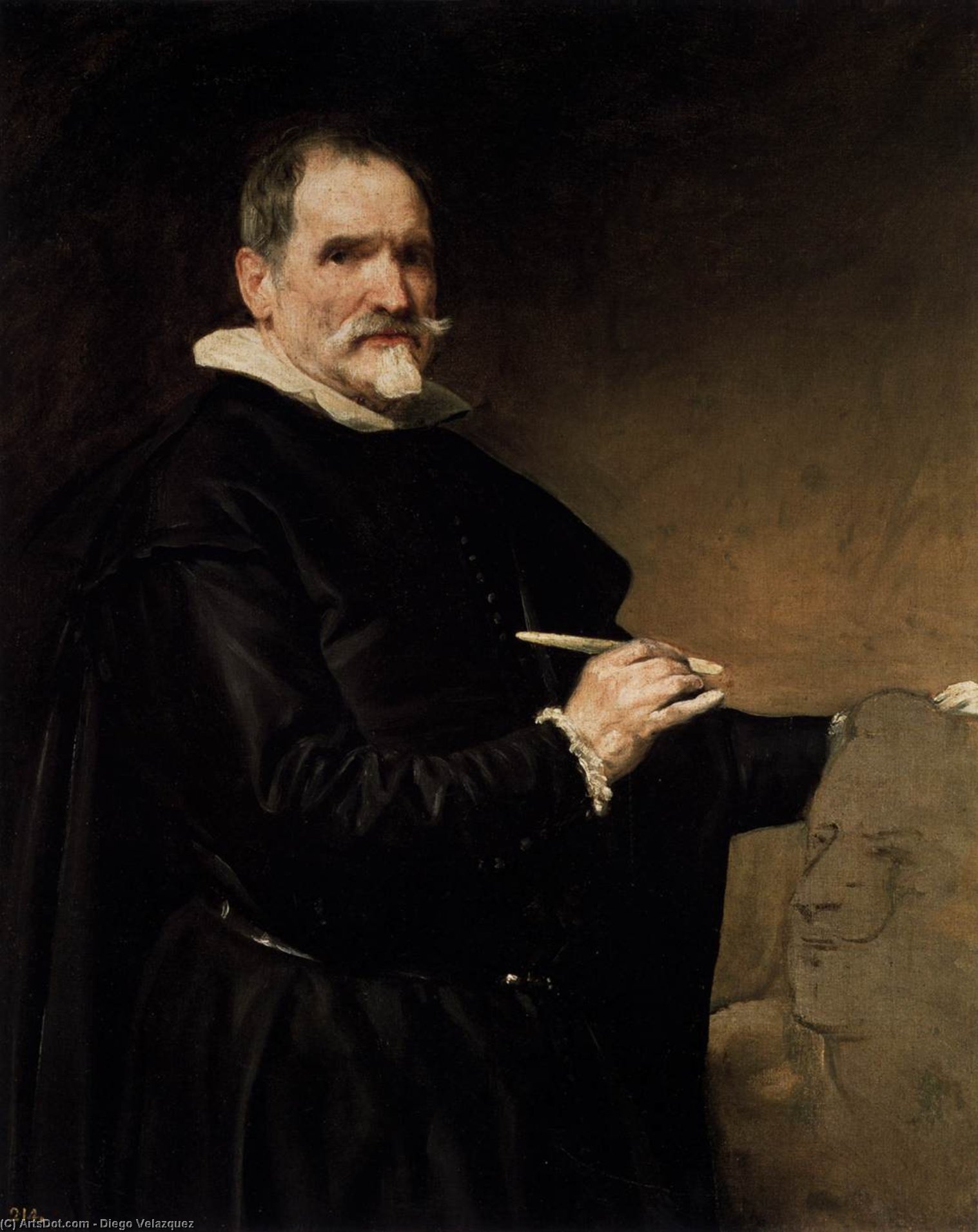 Porträt Des Bildhauers Juan Martínez Montañés — Diego Rodríguez De Silva Y Velázquez