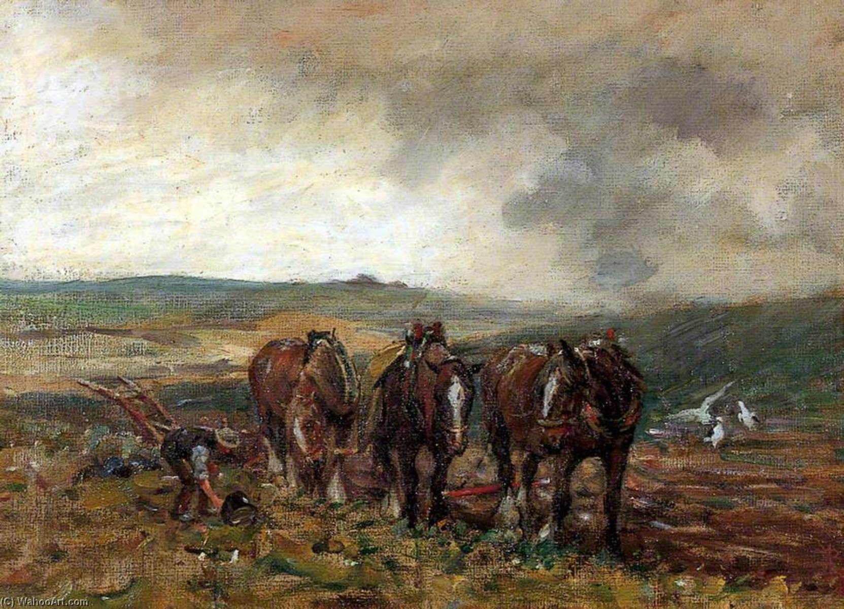 Spring Ploughing — Nathaniel Hughes John Baird