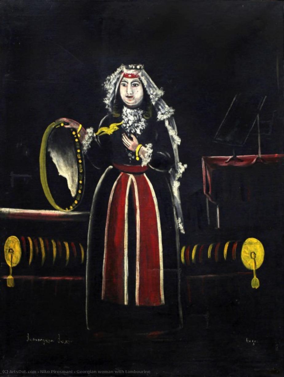 Georgian Woman With Tambourine — Niko Pirosmani