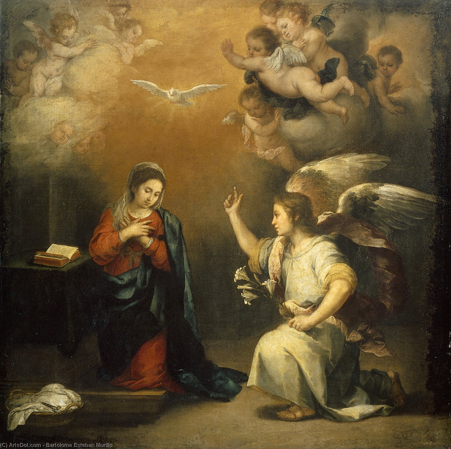 The Annunciation — Бартоломе Эстебан Мурильо