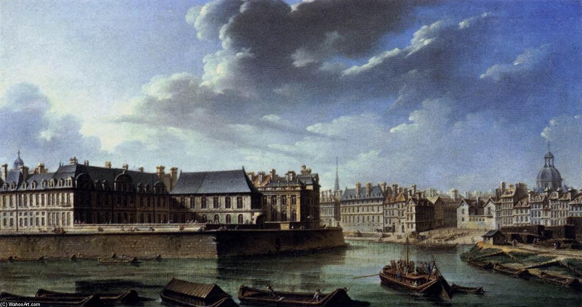 The Eastern Tip Of Ile Saint-louis — Nicolas Jean Baptiste Raguenet