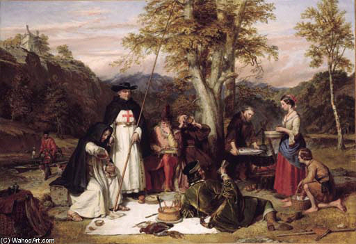 The Merry Monks Of Melrose The Monks Of Melrose Made Good Kaill On Fridays When They Fasted — Charles Landseer