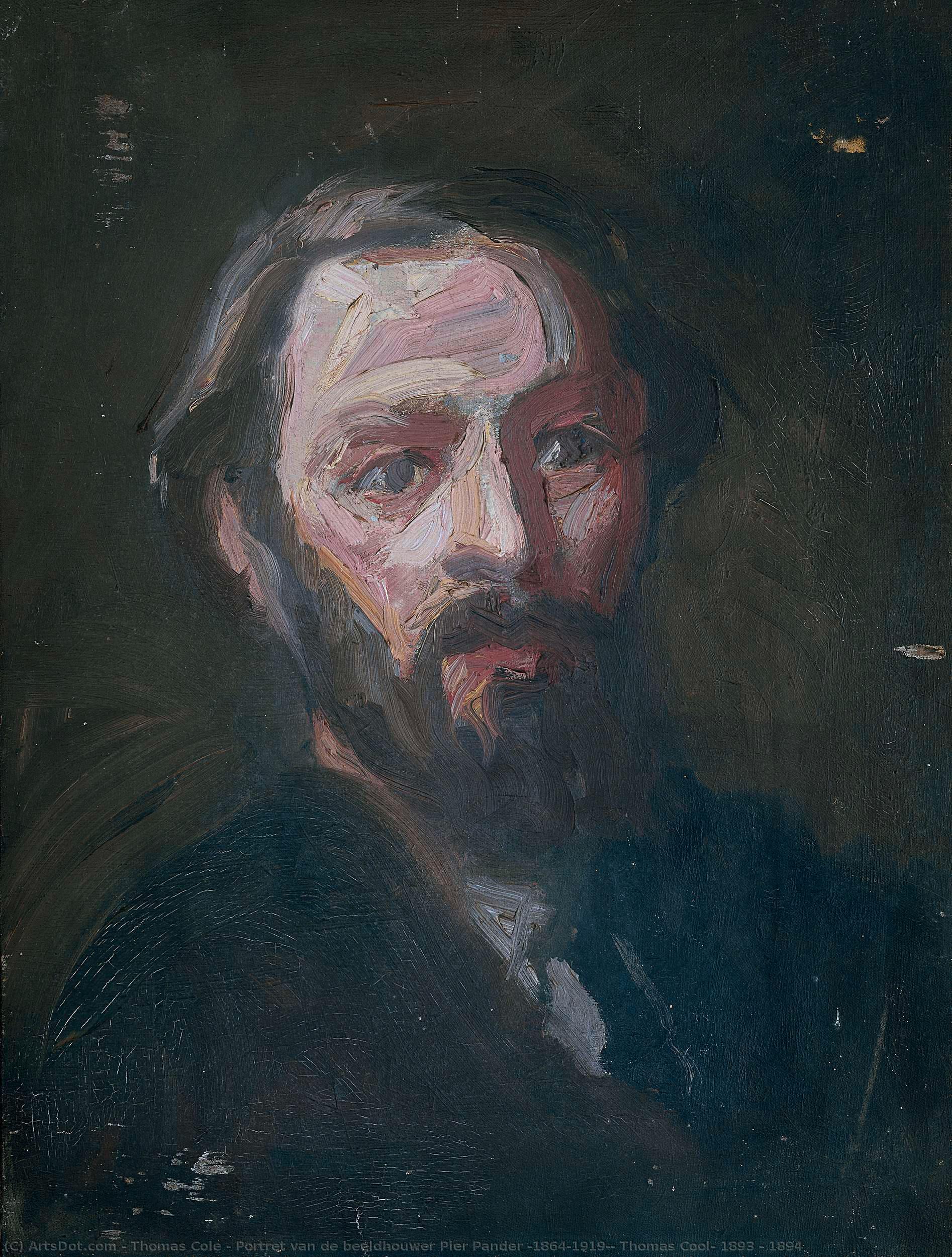 Portret Van De Beeldhouwer Pier Pander (1864-1919), Thomas Cool, 1893 - 1894 — Thomas Cole