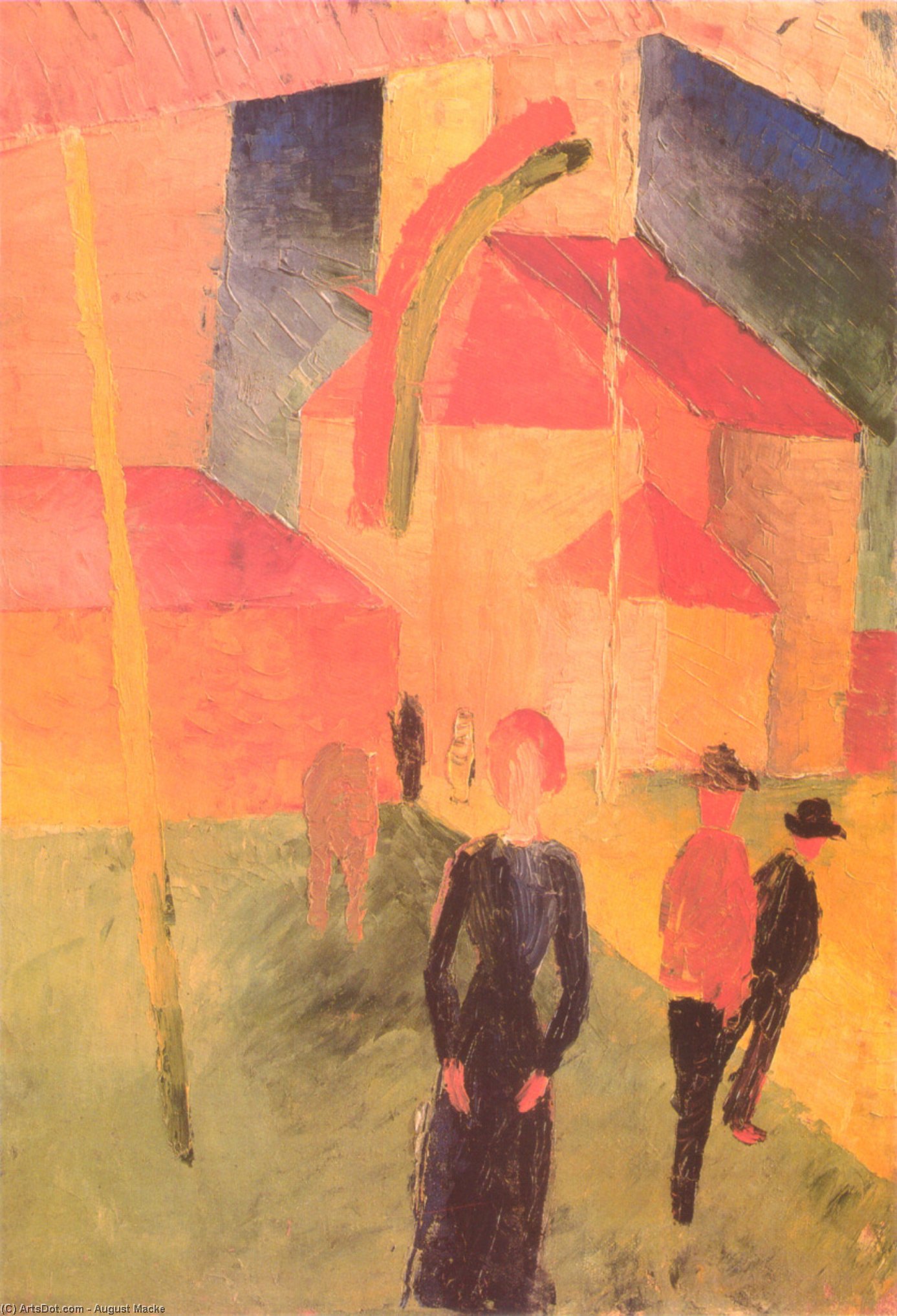 Church With Flags — Август Макке