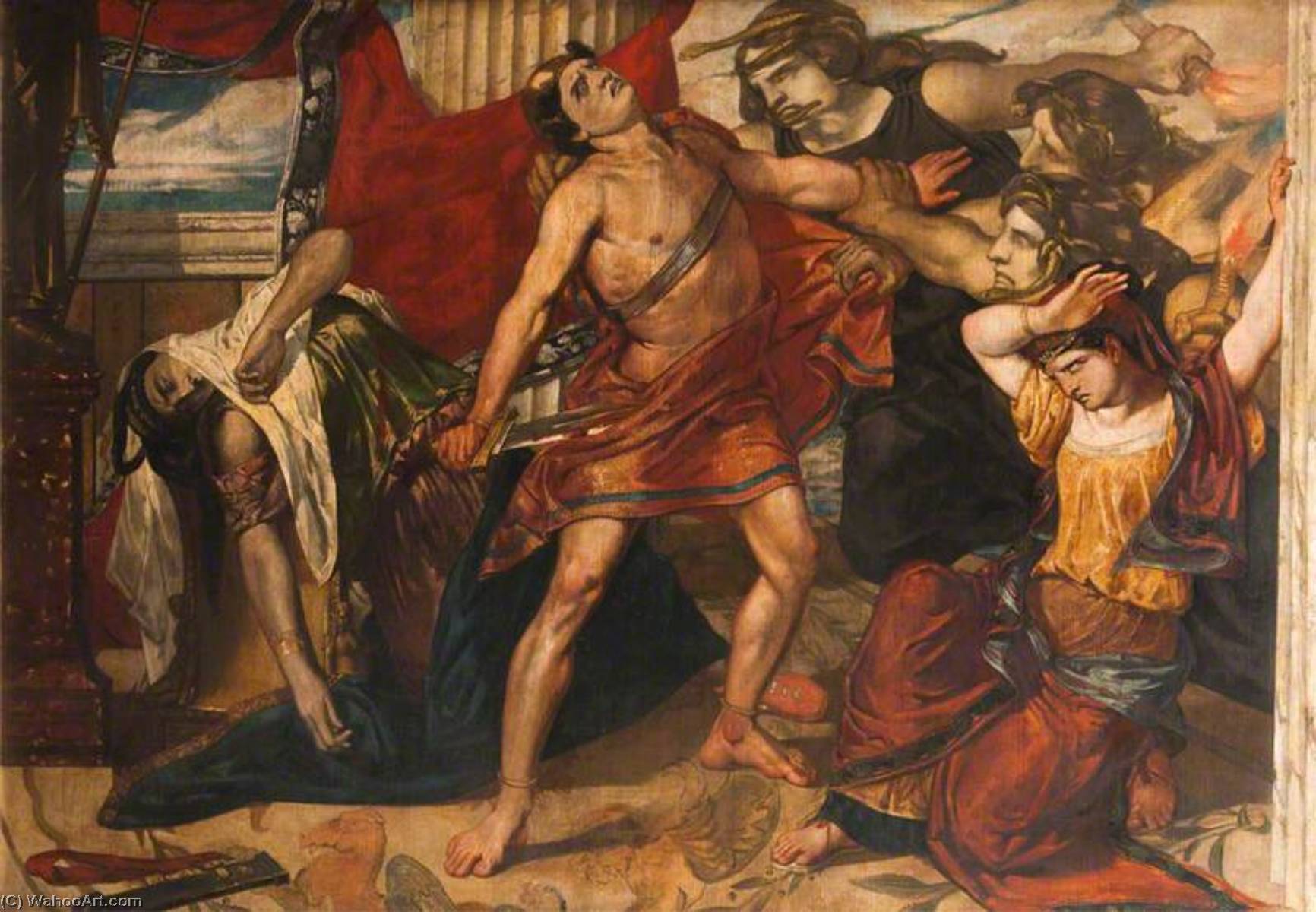 Orestes Seized By The Furies After The Murder Of Clytemnestra — David Scott