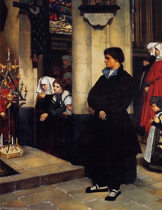 During The Service (martin Luther's Doubts) — Jacques Joseph Tissot