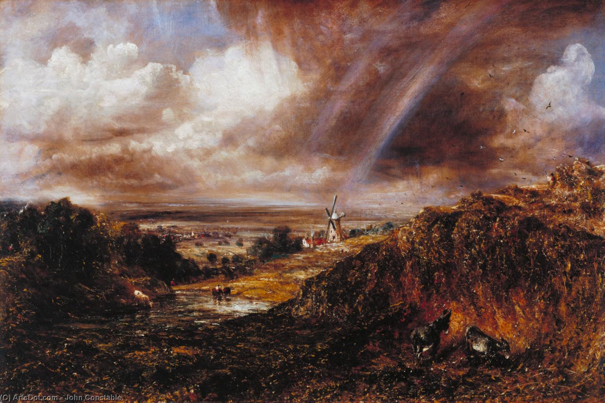 Hampstead Heath With A Rainbow — Джон Констебл