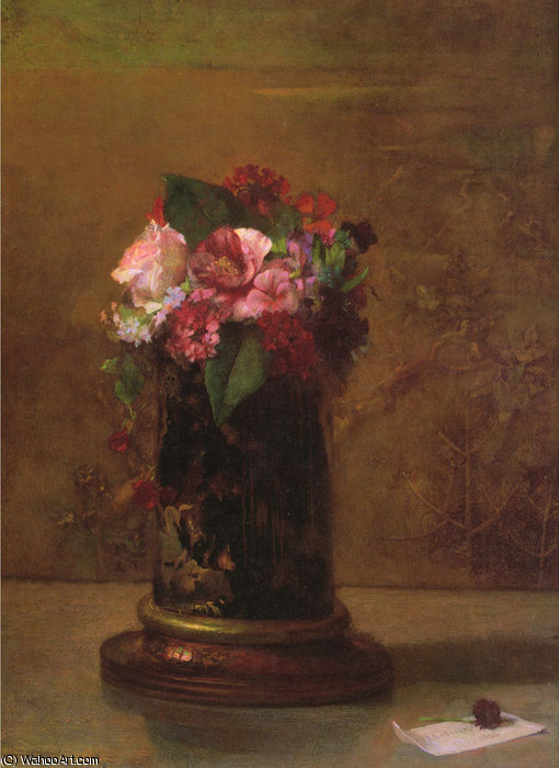 Flowers In Japanese-vase — John La Farge