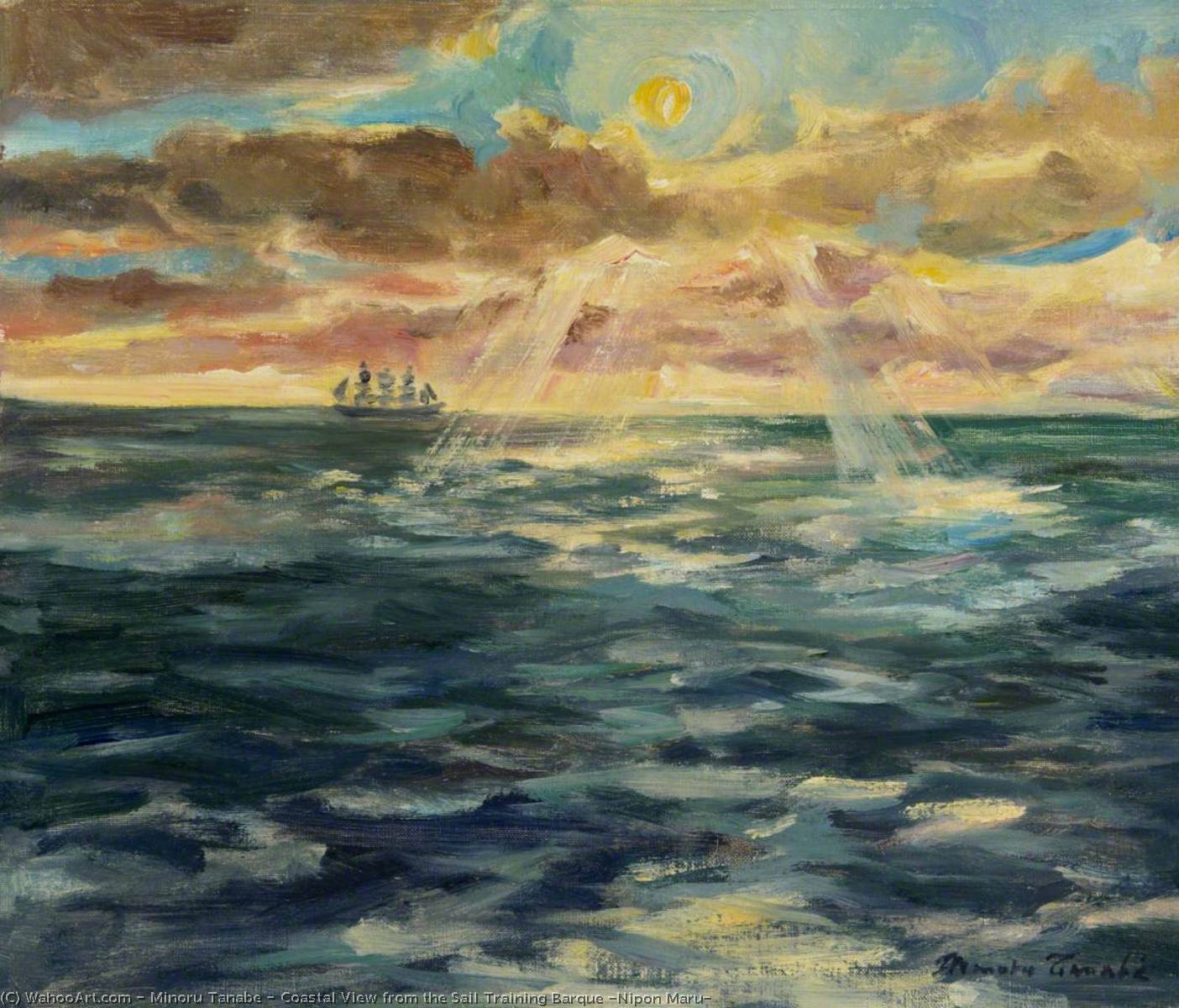Coastal View From The Sail Training Barque 'nipon Maru' — Minoru Tanabe