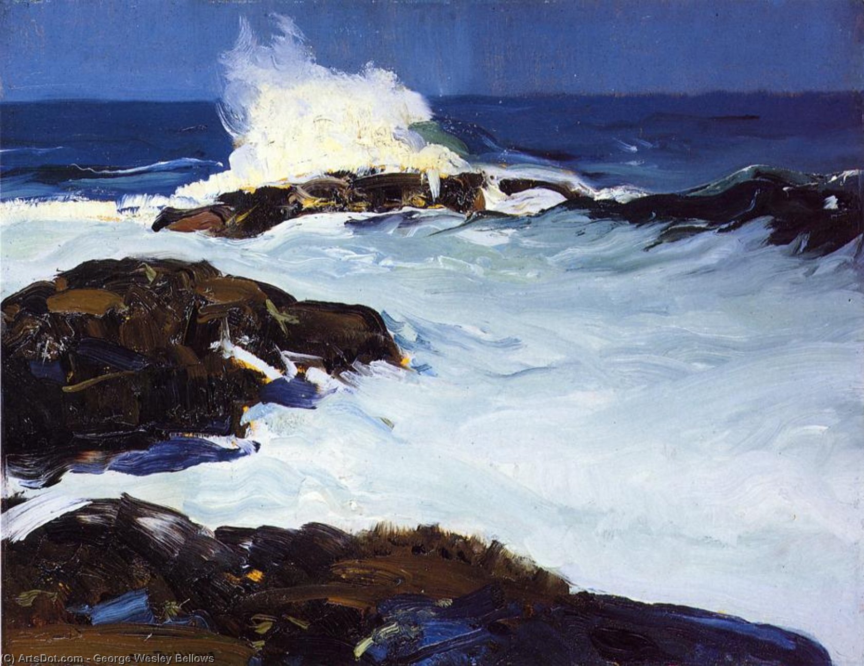 Flaming Breakers — George Wesley Bellows