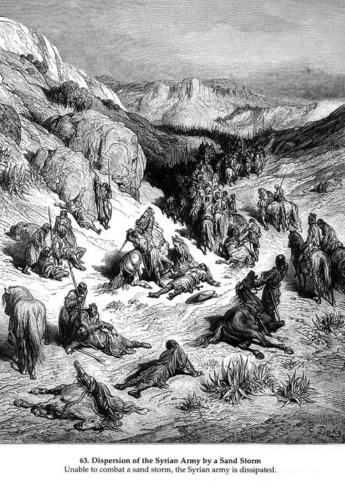 Dispersion Of The Syrian Army By A Sand Storm — Paul Gustave Doré