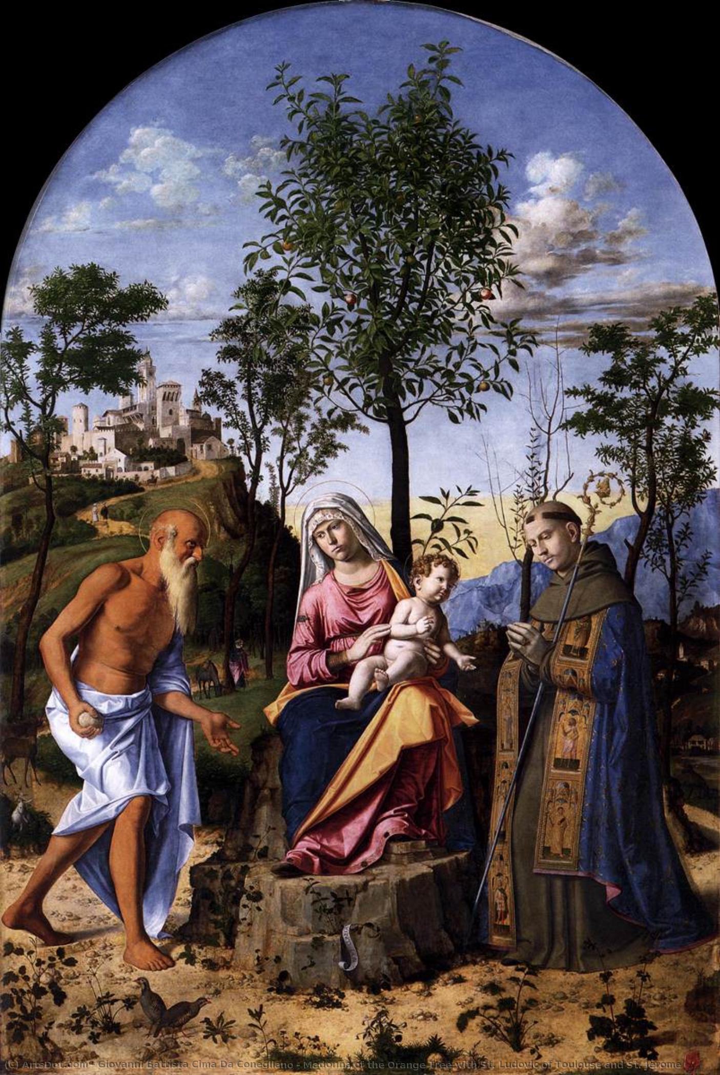 Madonna Of The Orange Tree With St. Ludovic Of Toulouse And St. Jerome — Giovanni Battista Cima Da Conegliano