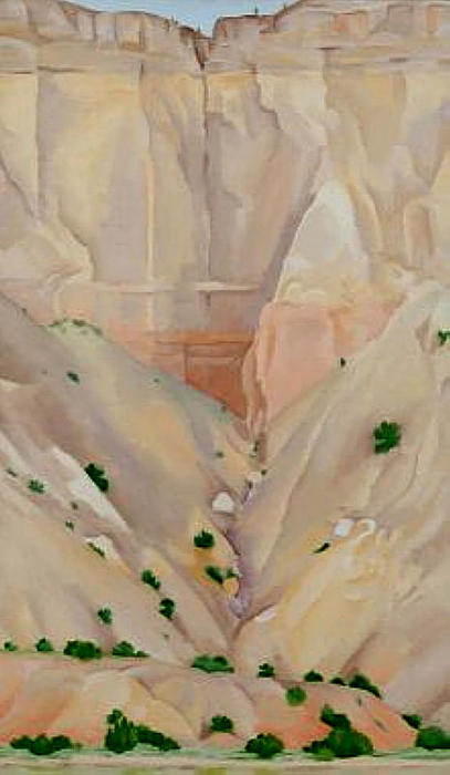 Cliffs Beyond Abiquiu, Dry Waterfall — Georgia O'keeffe