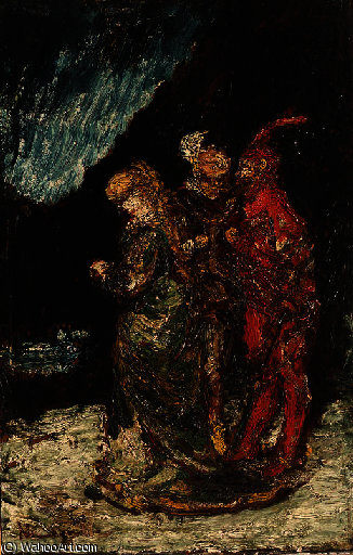 Marguerite, Faust Et Mphisto — Adolphe Joseph Thomas Monticelli