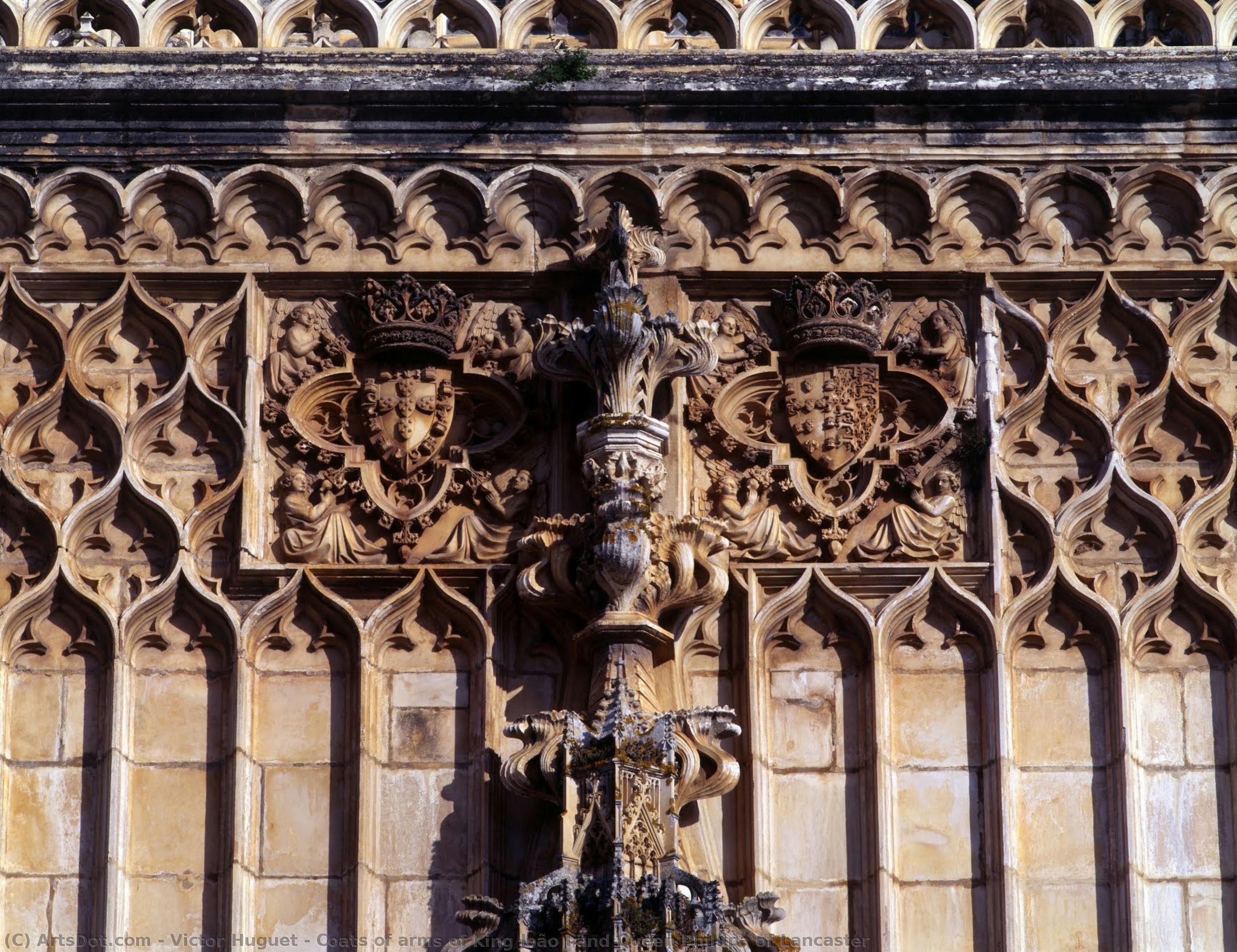 Coats Of Arms Of King João I And Queen Phillipa Of Lancaster — Victor Huguet