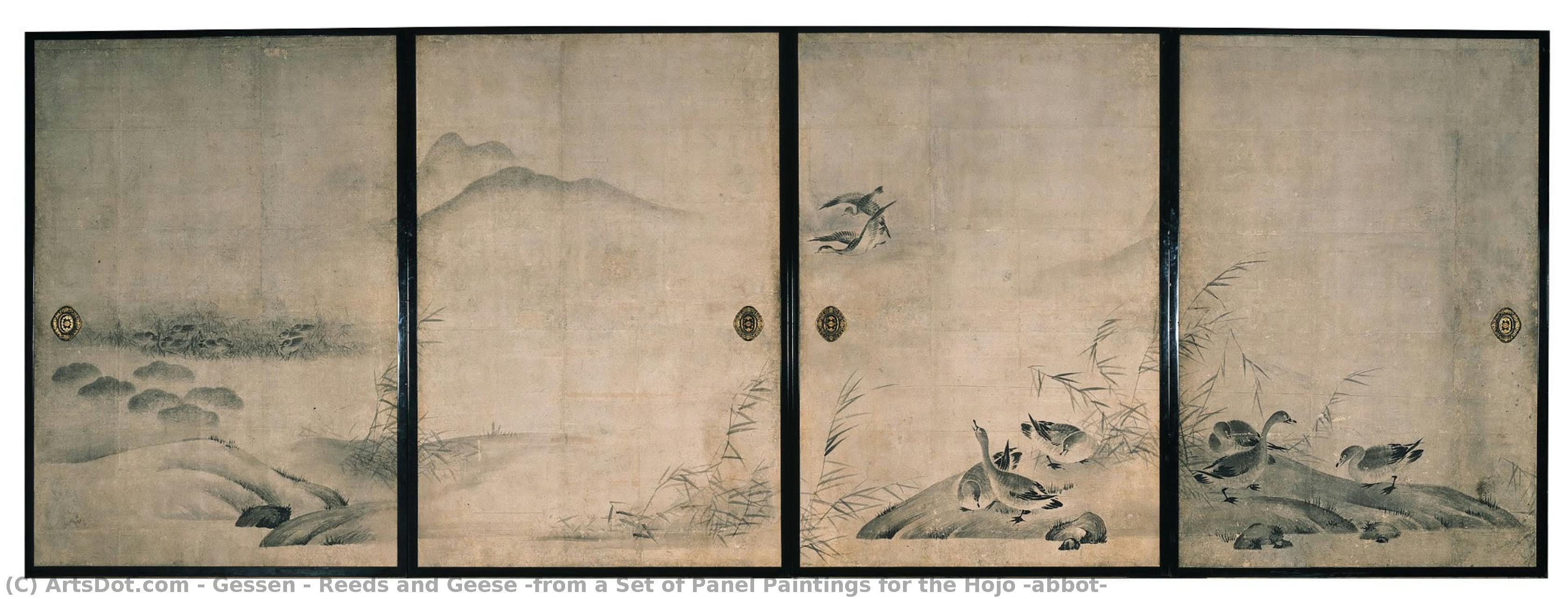 Reeds And Geese (from A Set Of Panel Paintings For The Hojo [abbot — Gessen