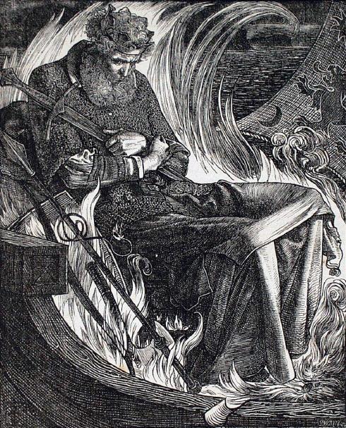 The Death Of King Warwulf — Anthony Frederick Augustus Sandys