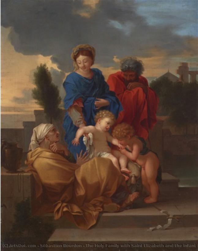 The Holy Family With Saint Elizabeth And The Infant Saint John The Baptist — Sébastien Bourdon