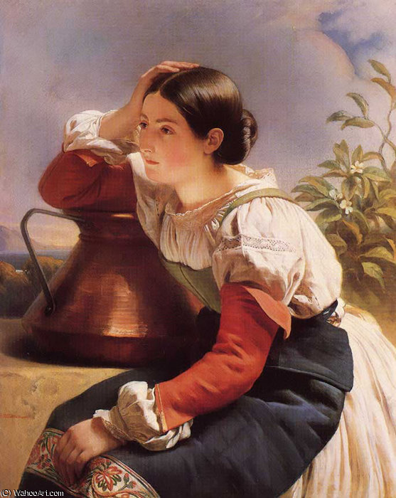 Xavier Young Italian Girl By The Well — Franz Xavier Winterhalter