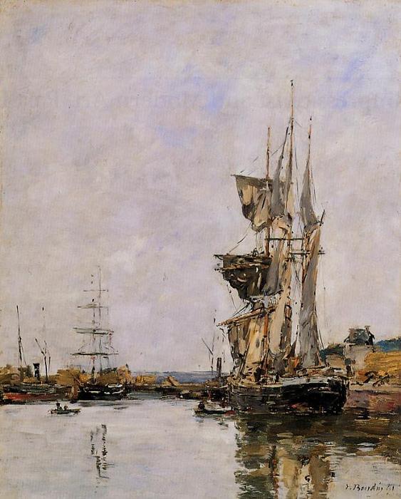 Deauville, The Harbor (10) — Eugène Louis Boudin