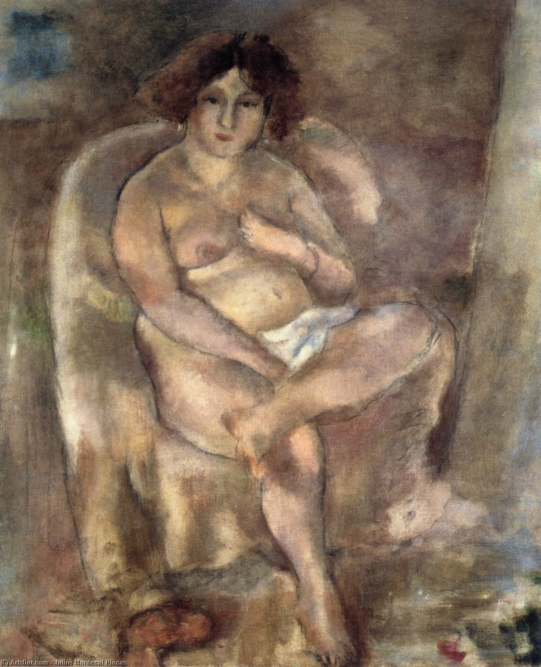 Woman Seated In An Armchair — Julius Mordecai Pincas