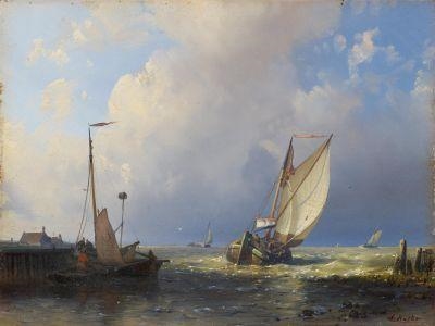 Fishermen Off To Sea By The Dutch Coast — Abraham Hulk Senior