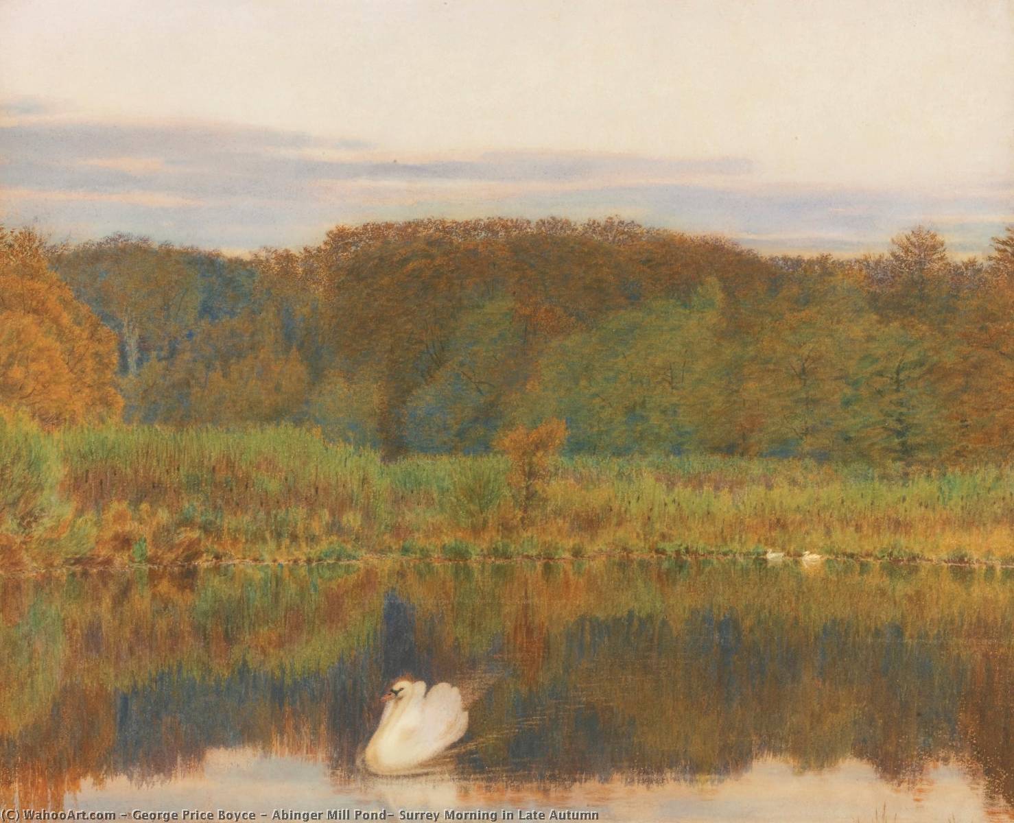 Abinger Mill Pond, Surrey Morning In Late Autumn — George Price Boyce