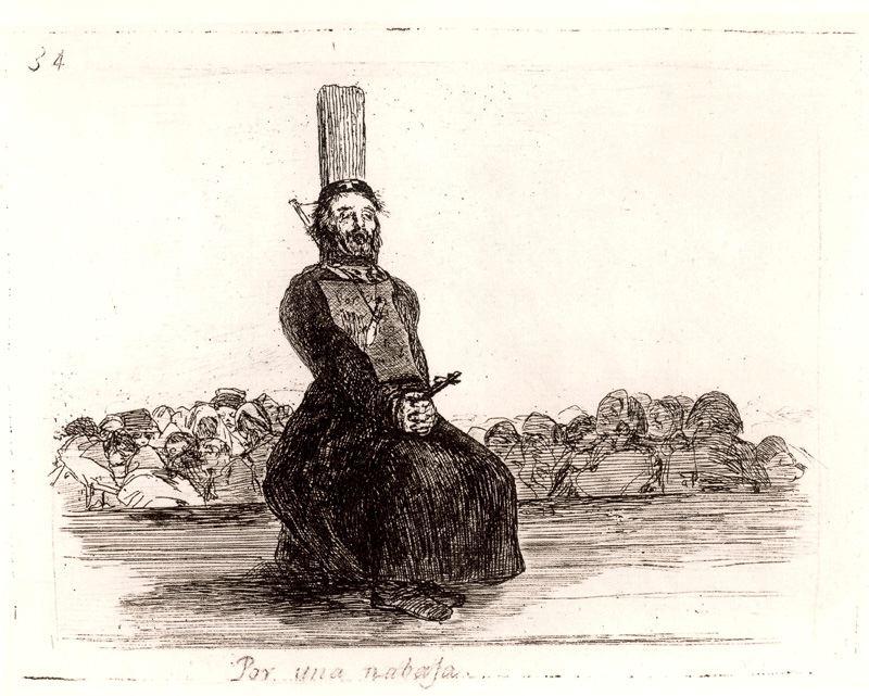 Por Una Nabaja — Francisco José De Goya Y Lucientes
