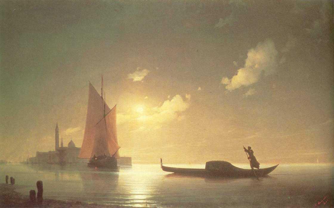 The Gondolier On Sea At Night — Ivan Konstantinovich Aivazovsky