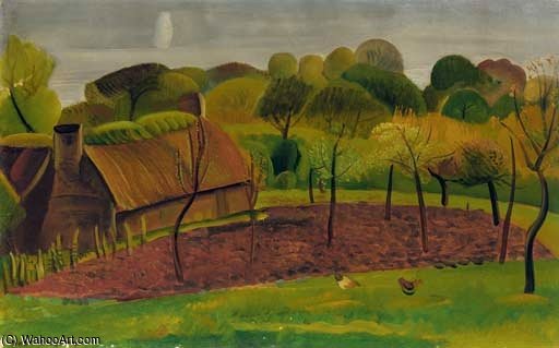 Farm House With Orchard — Boris Dmitrievich Grigoriev