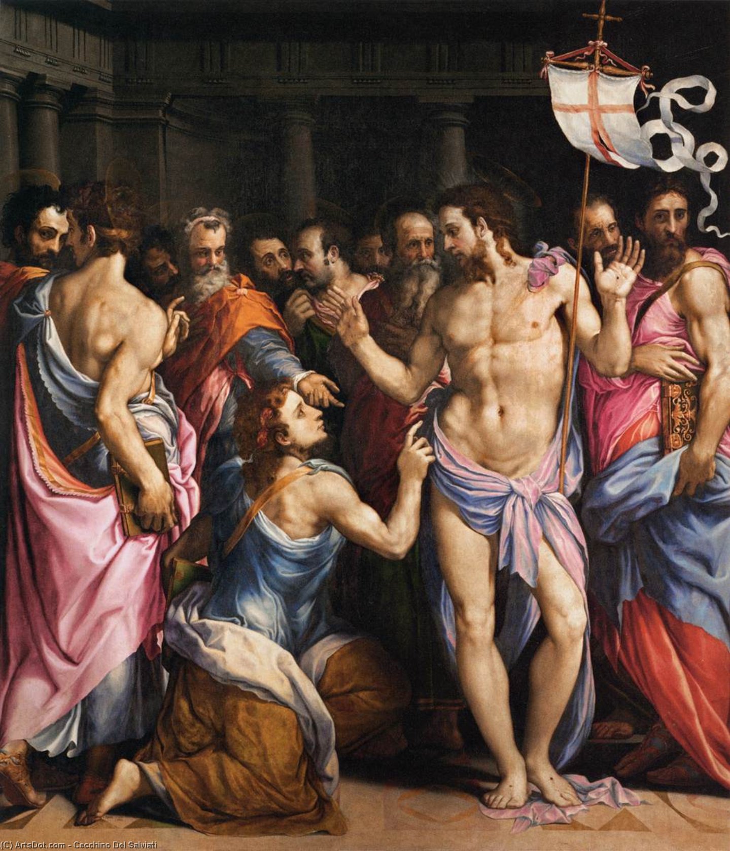 La Incredulidad De San Tomás — Cecchino Del Salviati