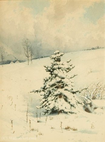 Ny, Hillside In Winter — Charles Harry Eaton
