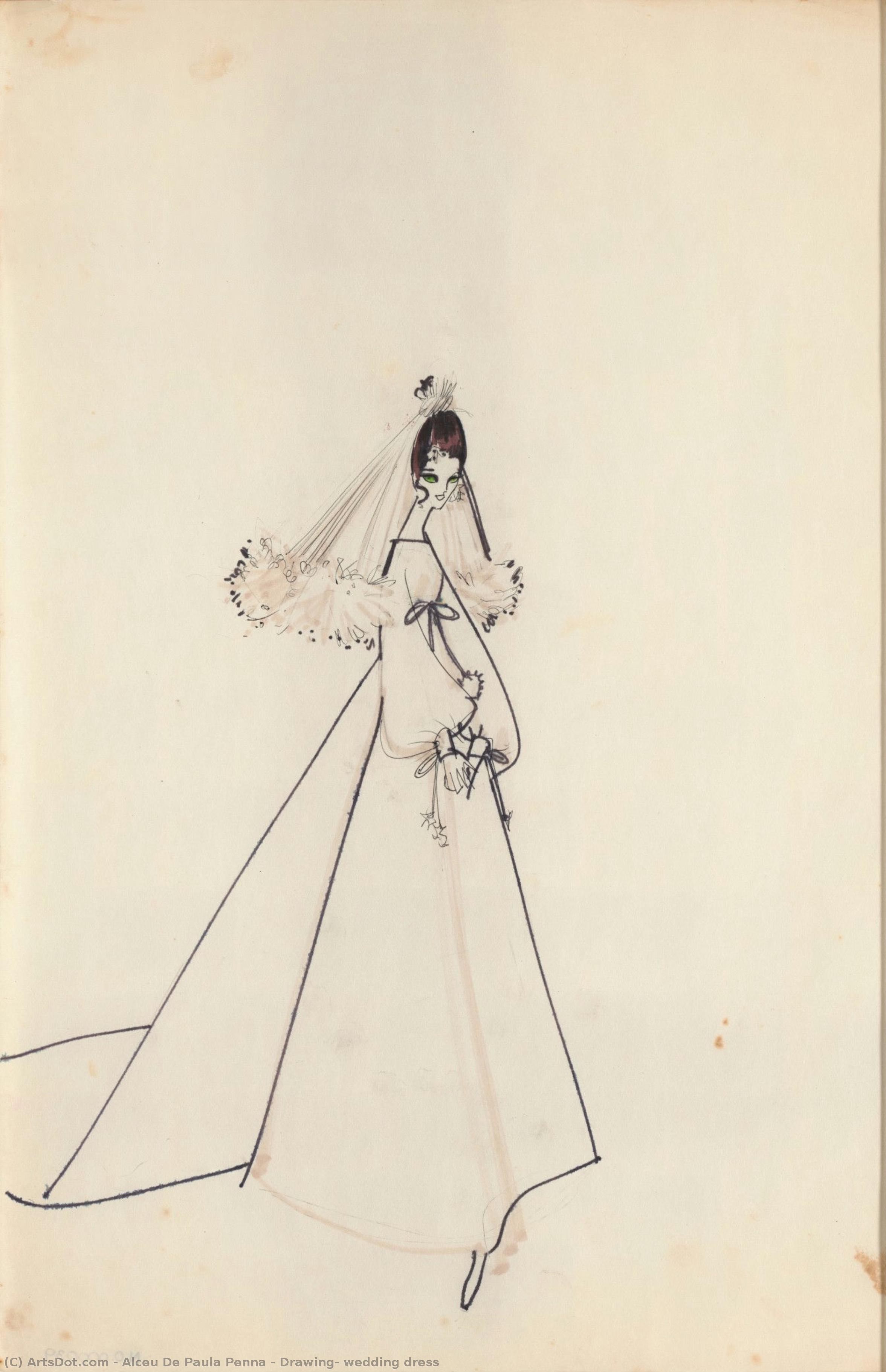 Drawing, Wedding Dress — Alceu De Paula Penna