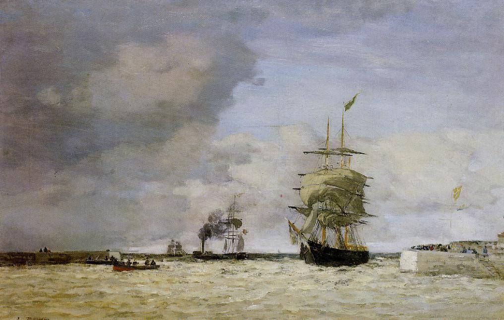 Le Havre. Entrance To The Port. — Eugène Louis Boudin