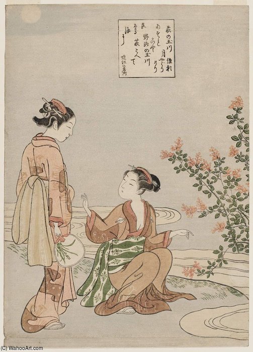 The Jewel River Of Bush Clover — Suzuki Harunobu