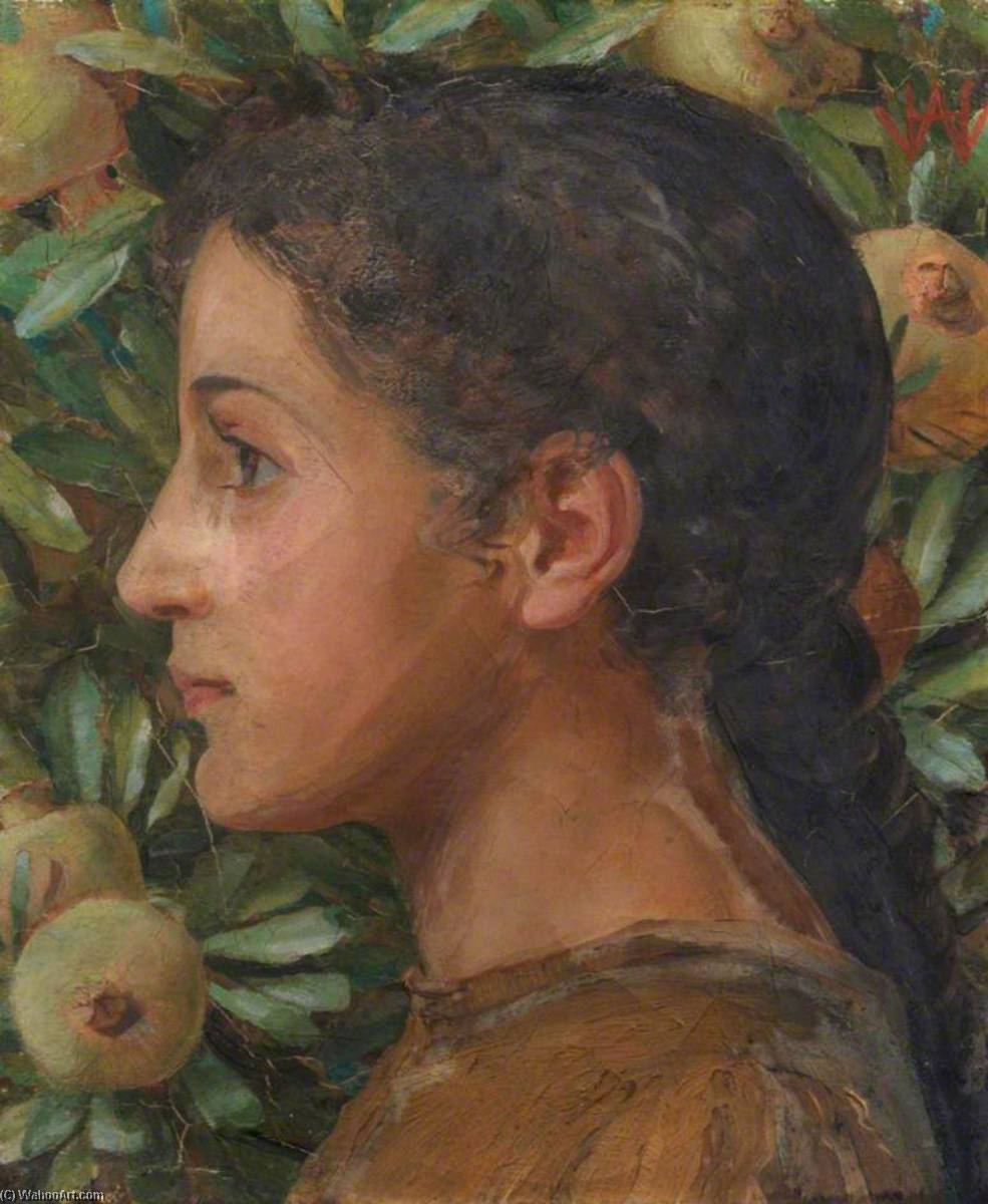 Portrait Of A Girl With Medlars — William Herbert Allen