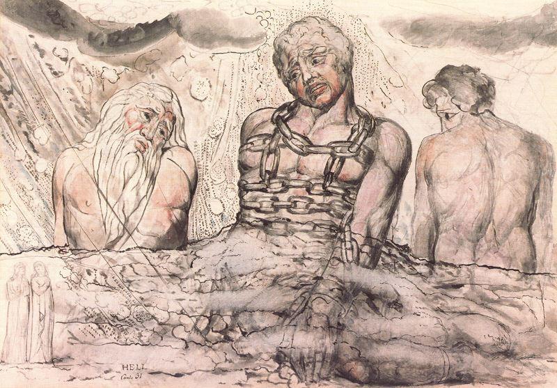 Efialte Y Otros Dos Gigantes — William Blake