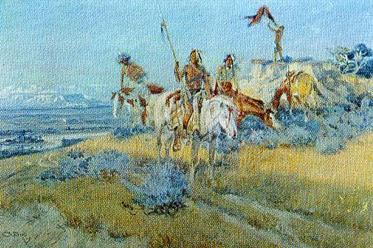 When The Red Man Talks War, (painting) — Charles Marion Russell