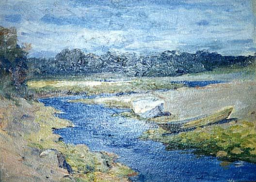 Looking Up Josias River, (painting) — Horace G Hewes