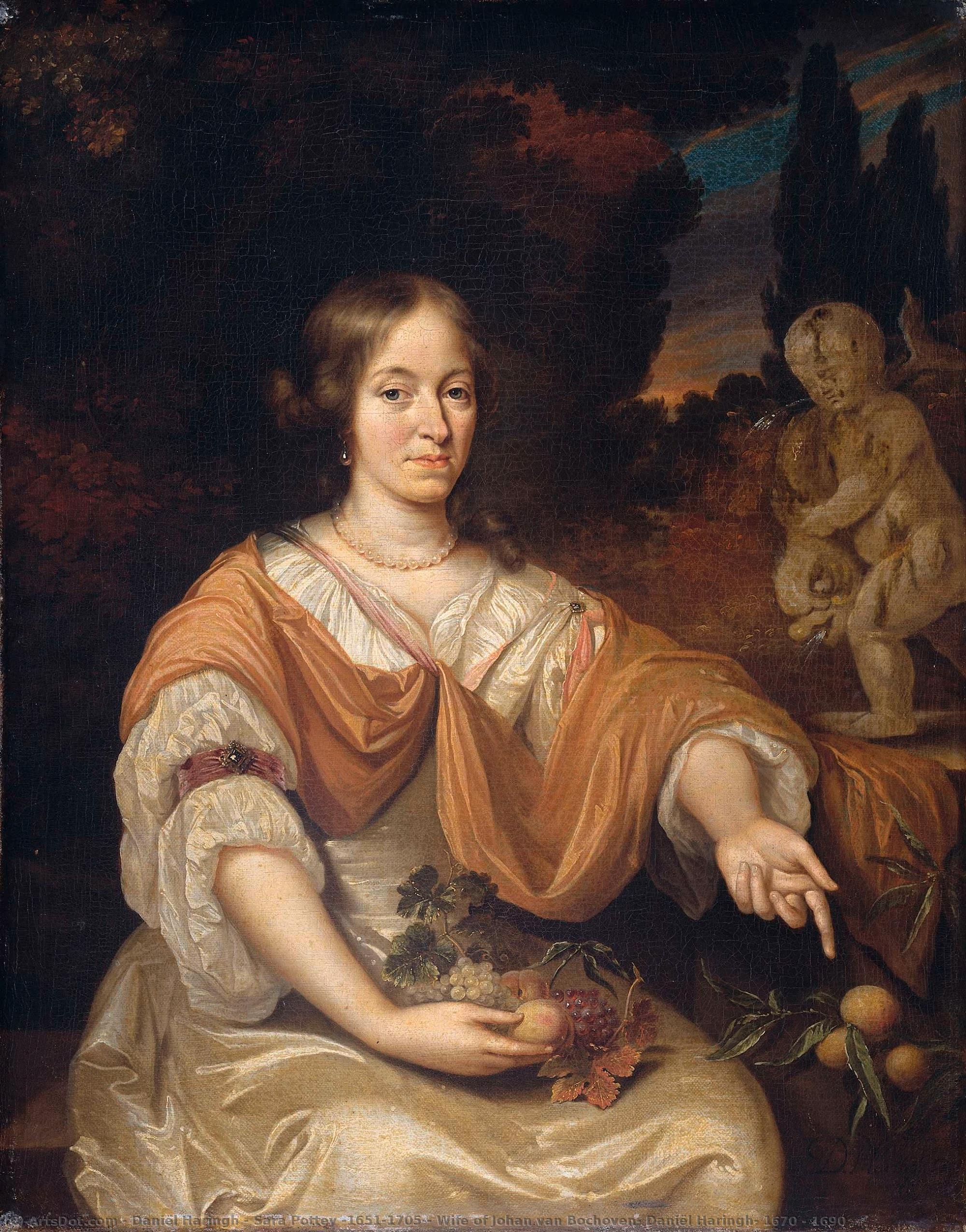 Sara Pottey (1651-1705), Wife Of Johan Van Bochoven, Daniël Haringh, 1670 - 1690 — Daniel Haringh