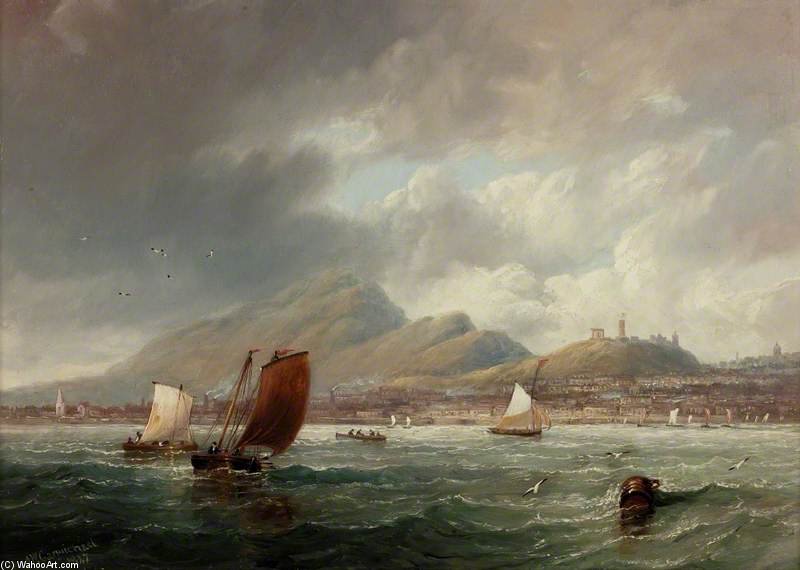 Leith And Edinburgh From The Firth Of Forth — ジョン・ウィルソン・カーマイケル