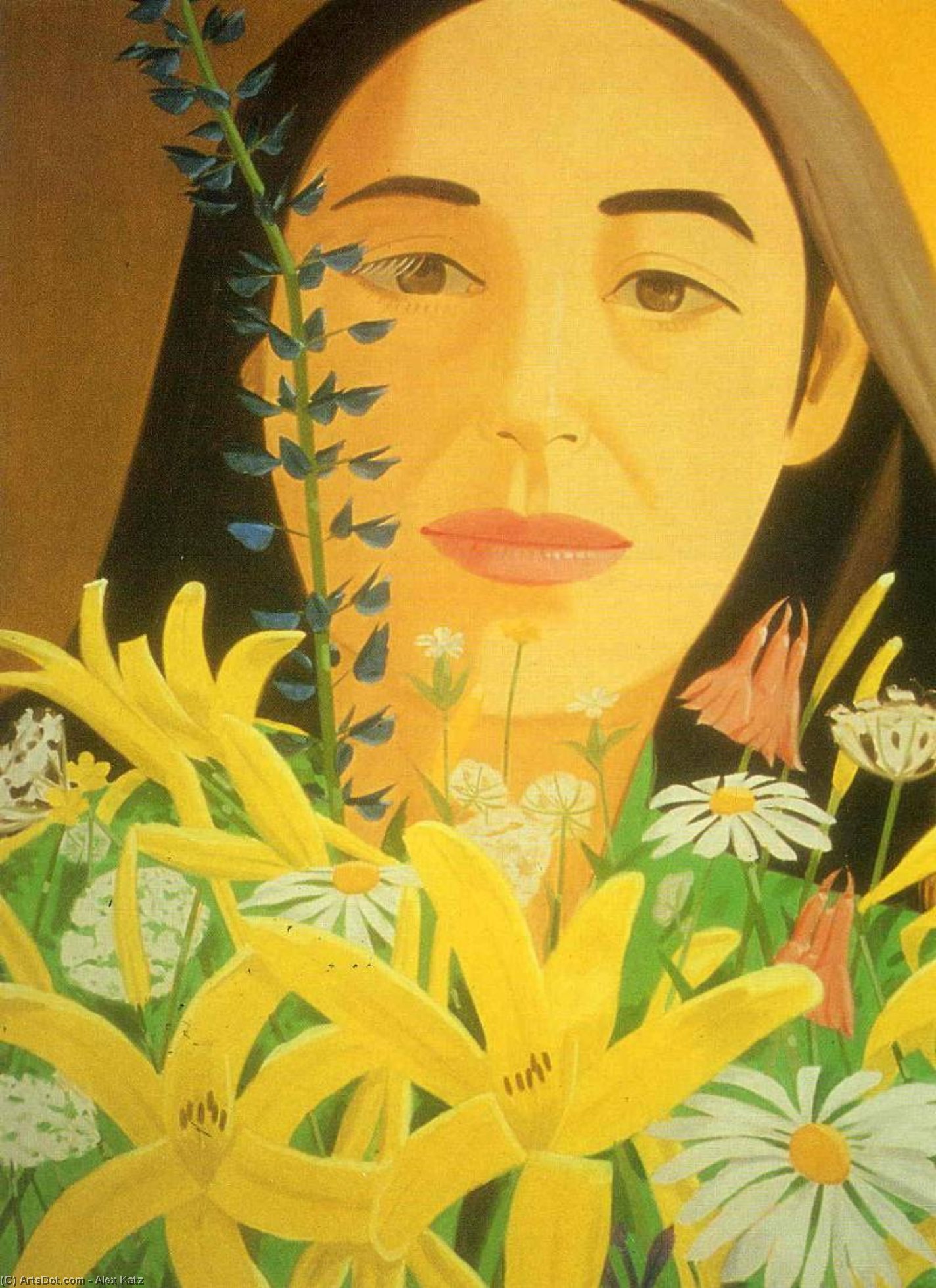 Ada With Flowers — アレックス・カッツ