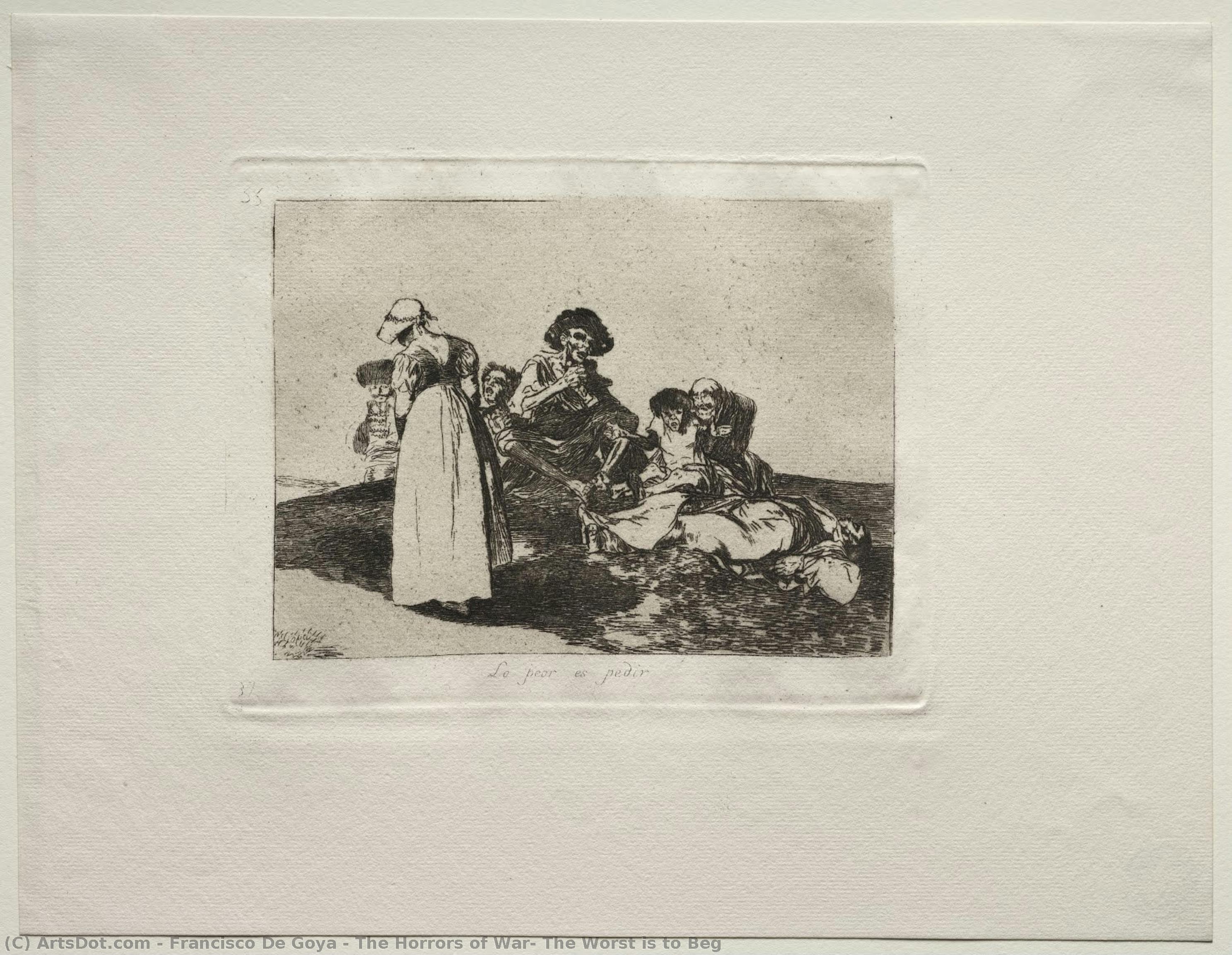 Die Schrecken Des Krieges: Das Schlimmste Ist Das Betteln — Francisco José De Goya Y Lucientes