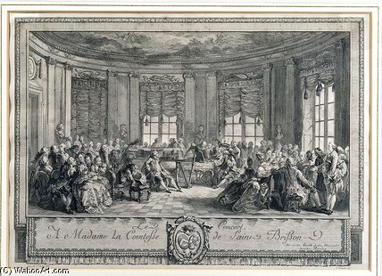 The Concert At The House Of The Countess Of Saint. — Augustin De Saint Aubin