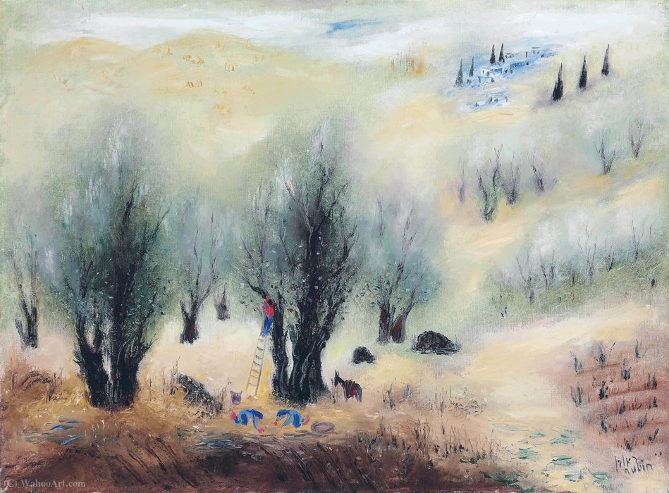 Olive Trees In Galile, (1960) — Reuven Rubin