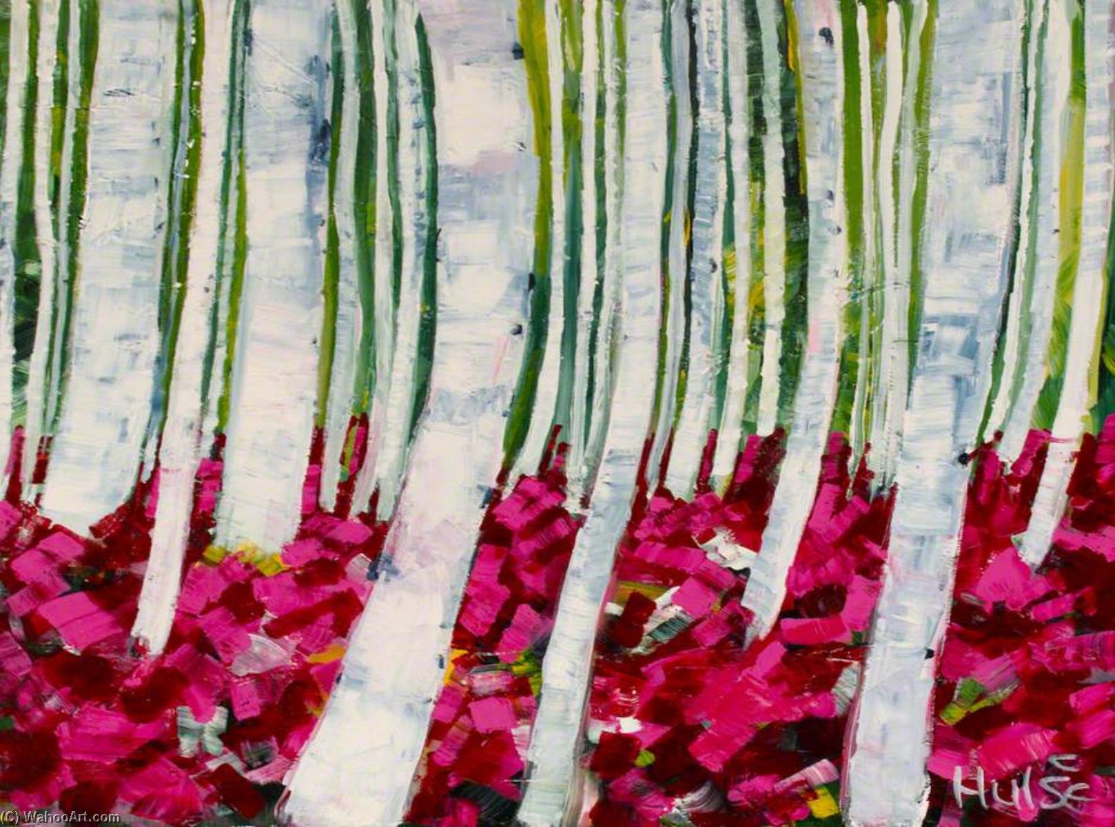 Pink Roses (triptych, Centre Panel) — Caroline Hulse