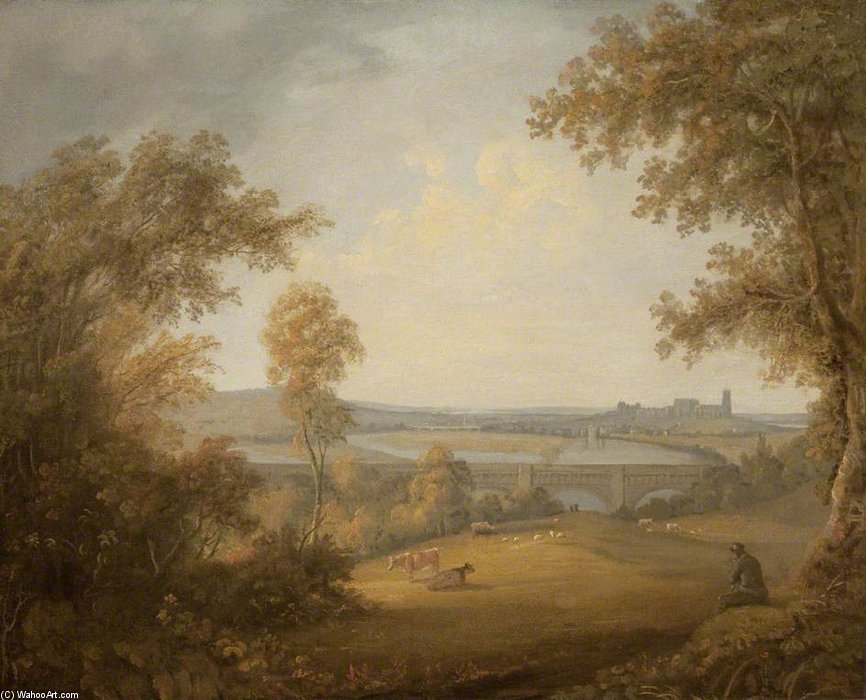 Lancaster From Above The Aqueduct Bridge — Joseph Farington