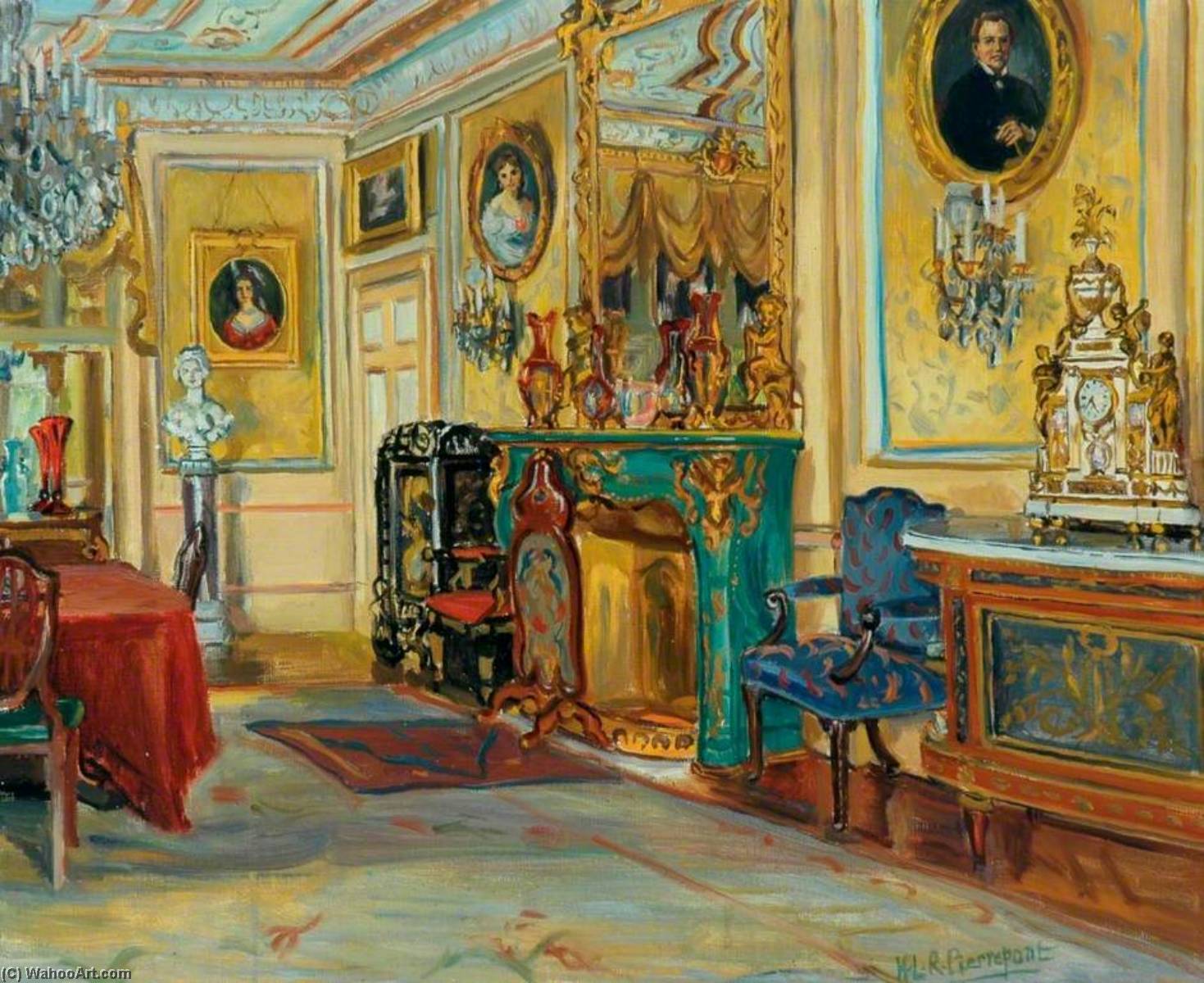 Large Drawing Room With A Malachite Fireplace, Cliffe Castle — Marie Louise Roosevelt Pierrepont